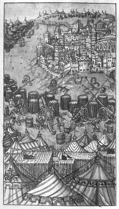 Attack on a Fortified Town, Illustration from 
